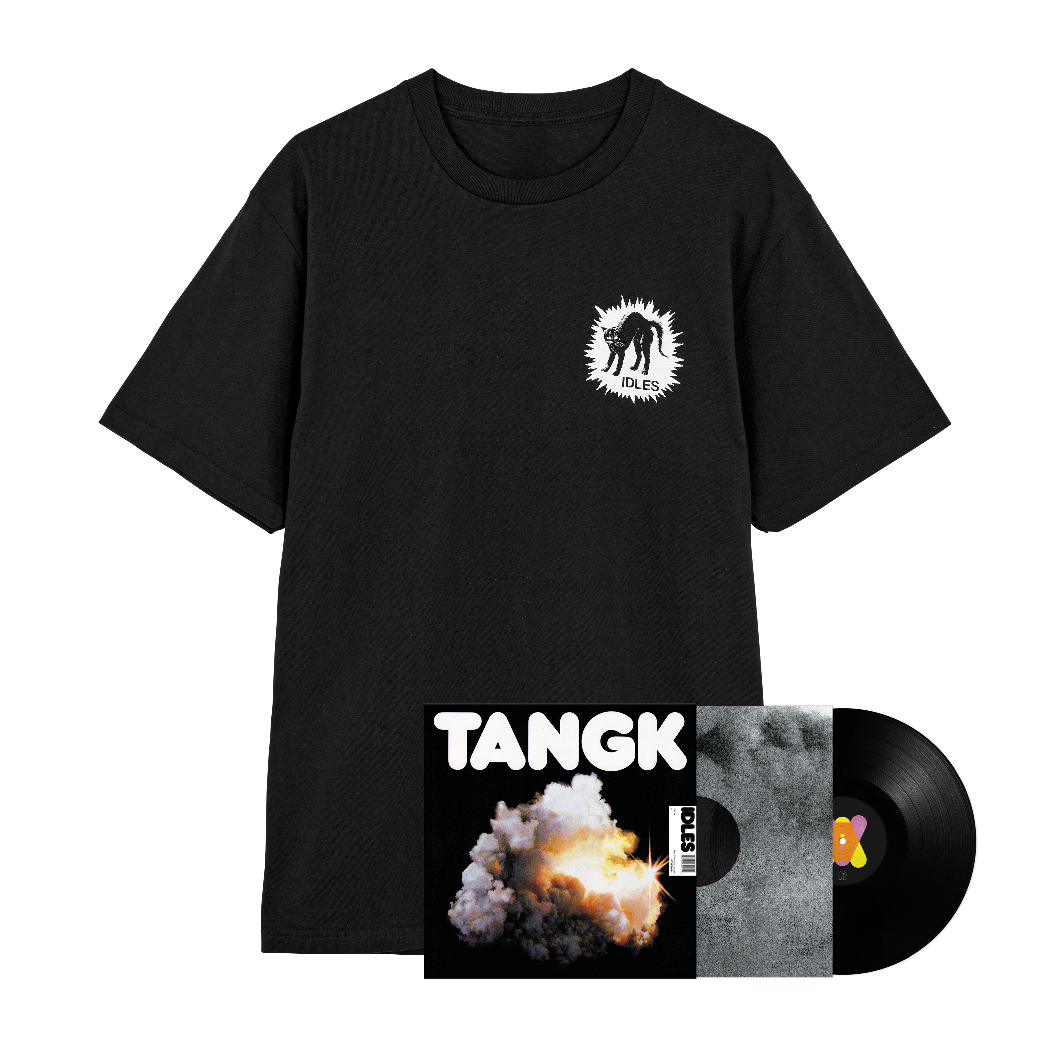 TANGK BLACK VINYL + No King Cat T-Shirt