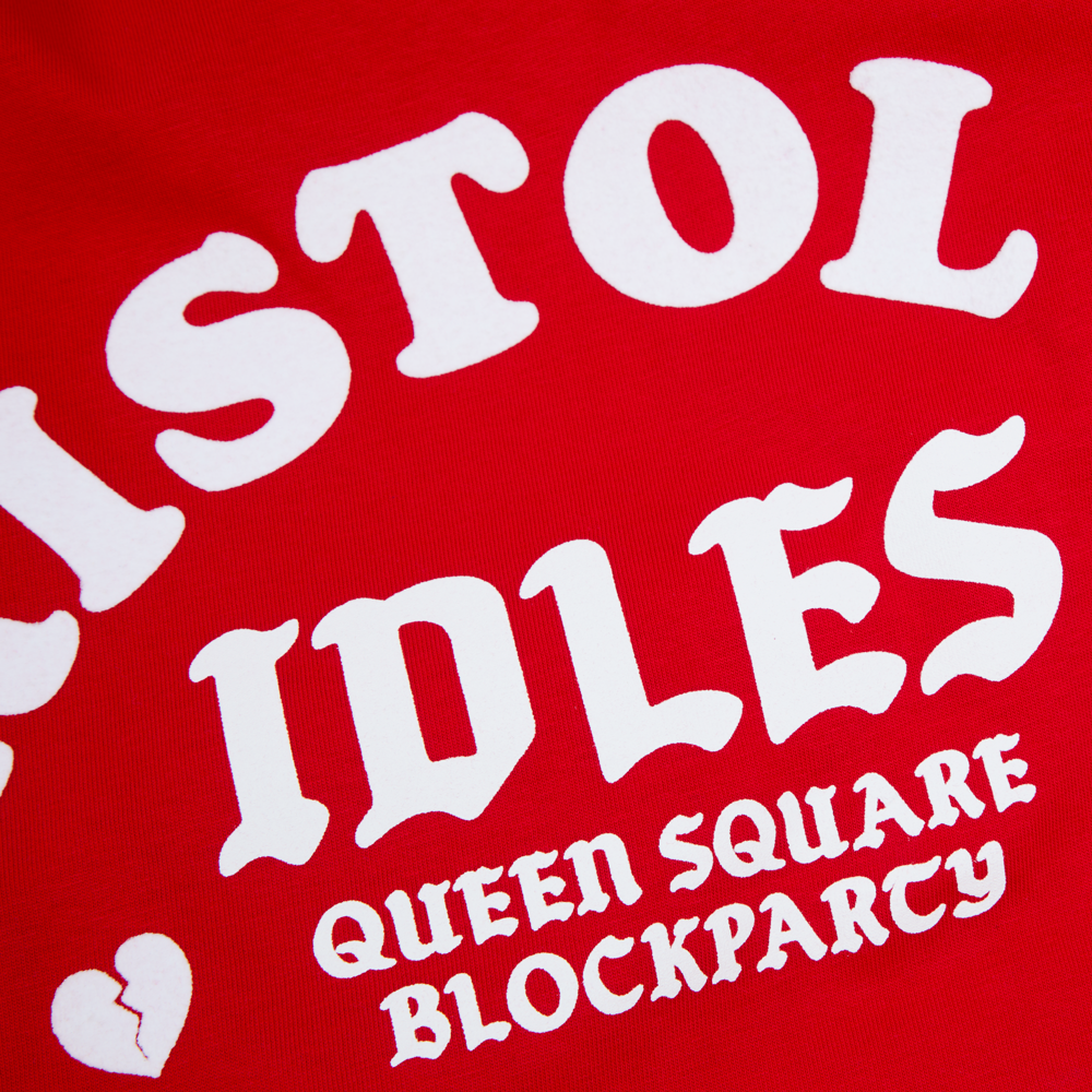 IDLES - Queen Square Block Party Flocked T-shirt